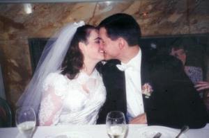 Amy and Stephen Allwine on their wedding day. Years later, Stephen went on to arrange the murder of his wife