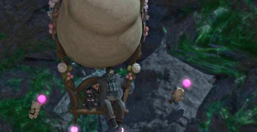 Chetus Jetus and Wisty hanging out on the Fat Moogle Mount