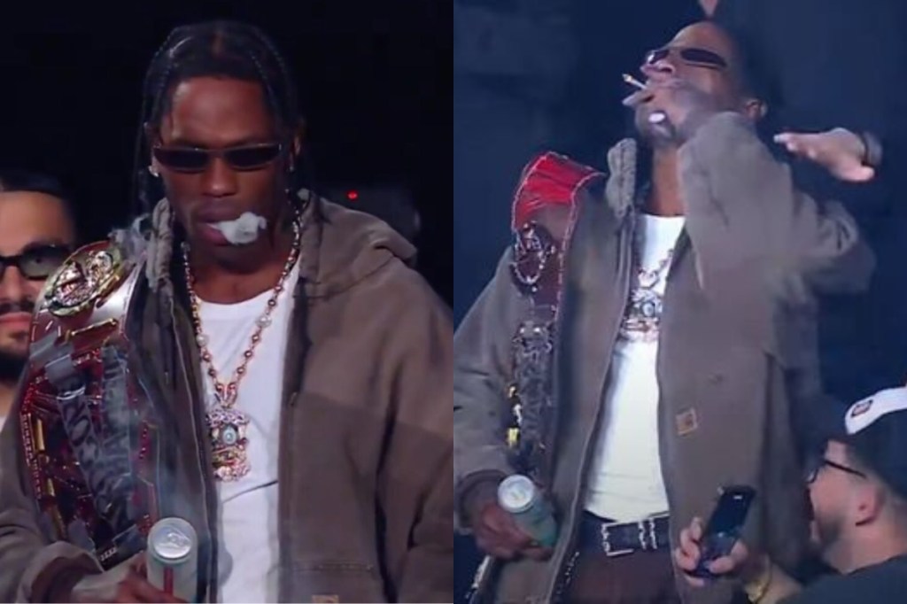 did-travis-scott-smoke-a-joint-on-the-debut-episode-of-wwe-raw-on-netflix