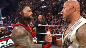 the rock acknowledges roman reigns on WWE Raw